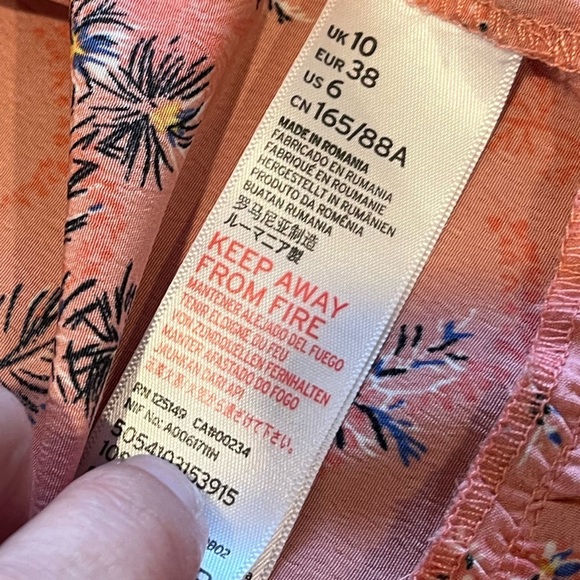 Topshop Floral Ruffle Wrap Dress - Size US 6 (UK 10 / EUR 38) - Picture 8 of 9